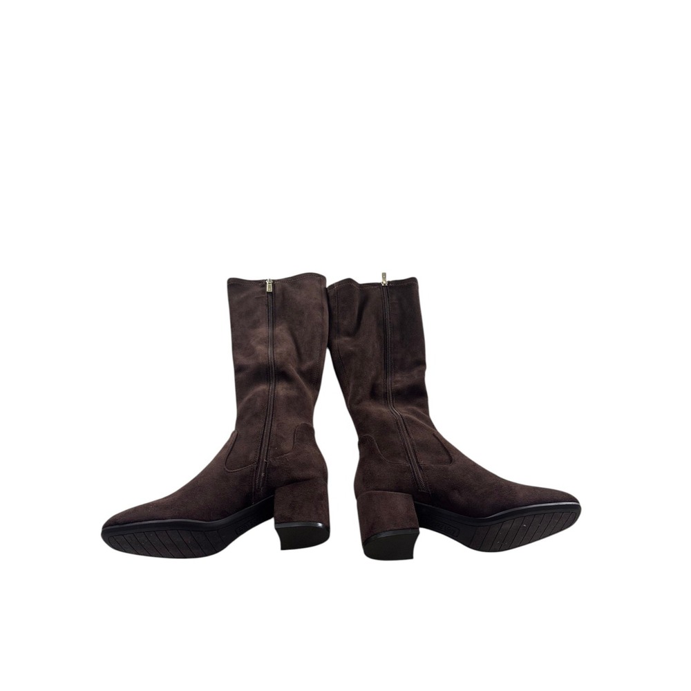 Kenneth Cole Rida Stretch Boots Brown Chic Womens Comfort Size 5.5 NWB Stylish